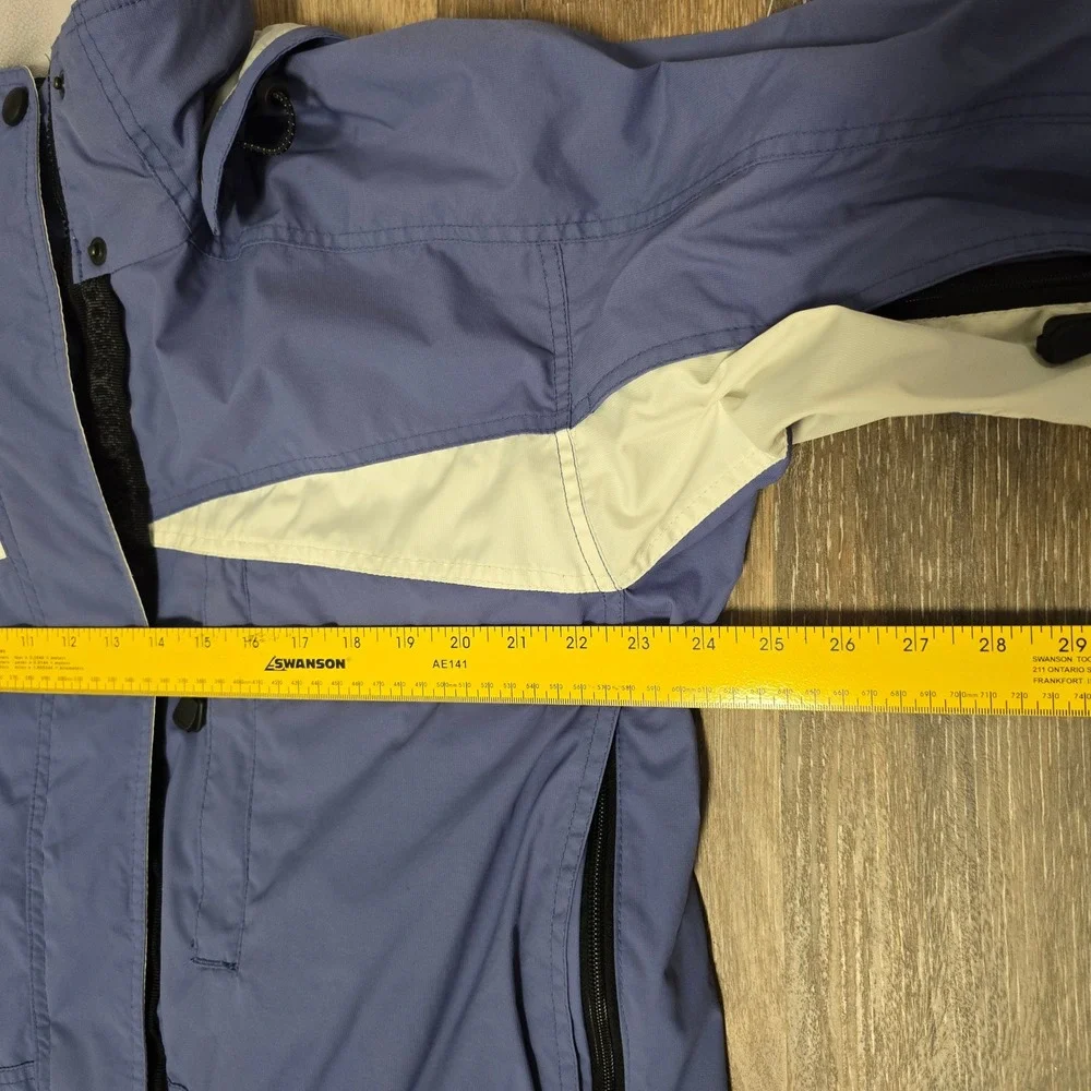 Columbia Women's Ski Jacket Size‎ L Lavender Blue White Winter Removable Liner
